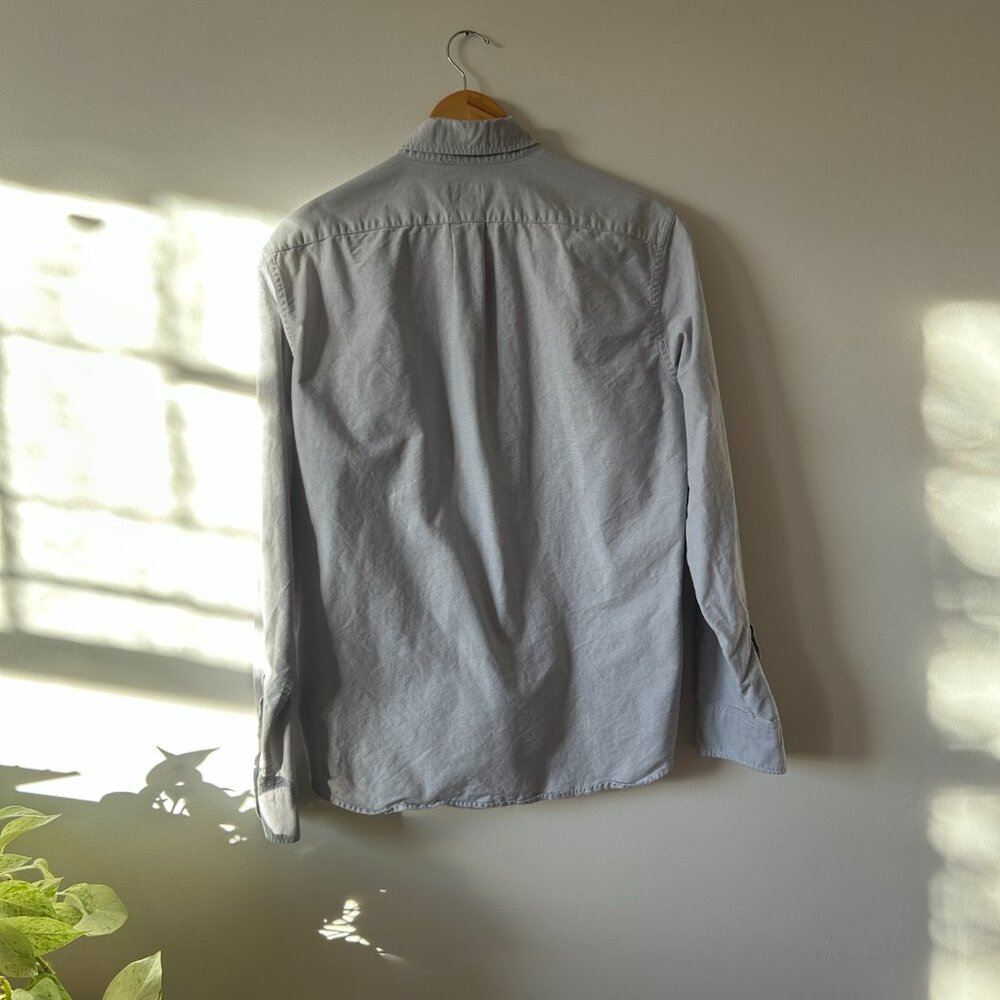J. Crew Slim Gray Button Down Cotton Shirt - Picture 6 of 8
